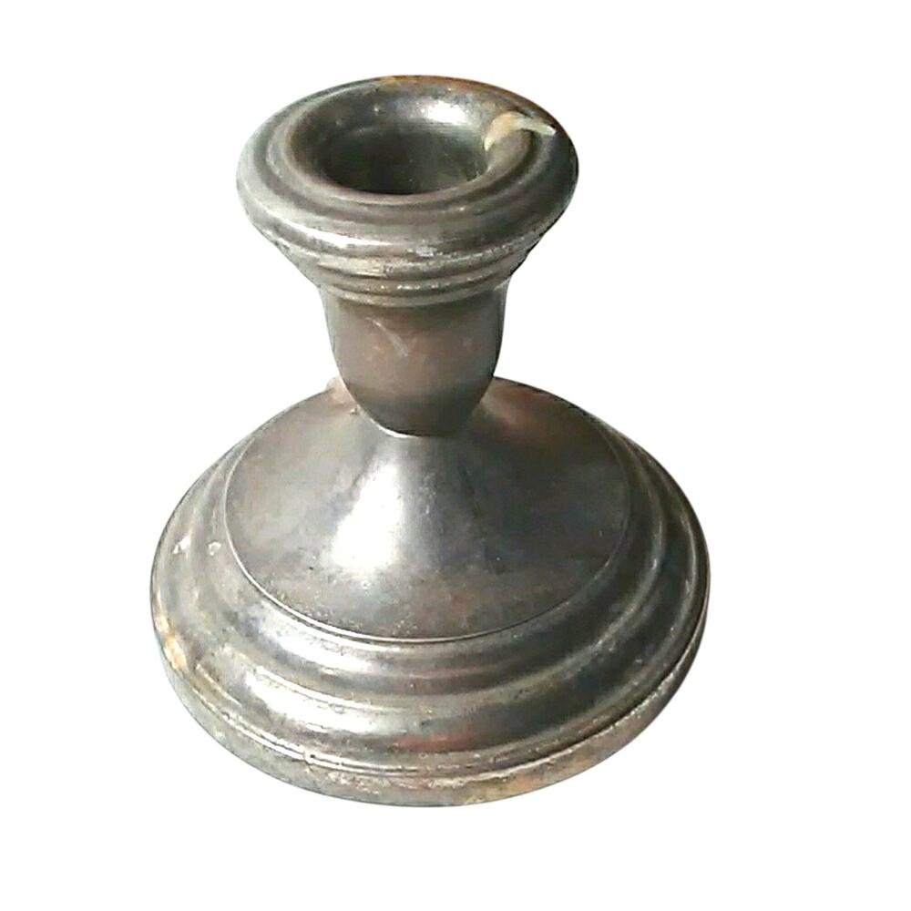FB‎ Rogers Silverplate Candle Stick Holder Renaissance Cottagecore Rustic Dark